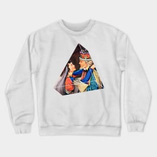 Casino Poker Retro Vintage Lovers King Queen Crewneck Sweatshirt